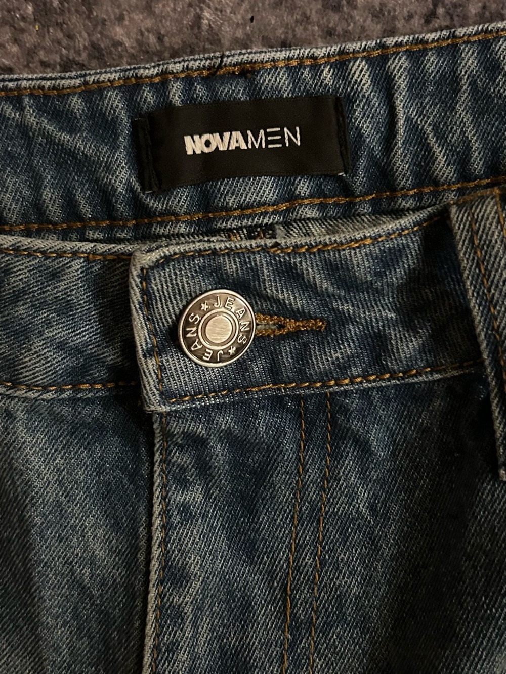Fashion Nova Men's Relaxed Fit Blue Denim Jeans